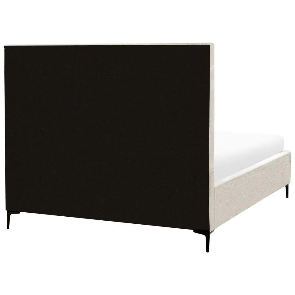 SEZANNE - Bed met opbergruimte - Gebroken wit - 160 x 200 cm - Bouclé