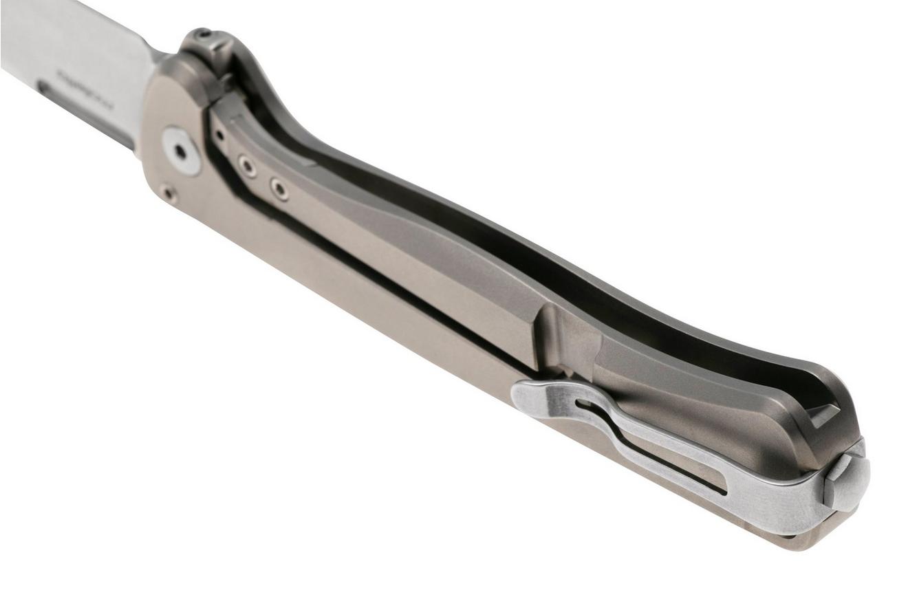 LionSteel Skinny Solid SK01 GY Grey Titanium, Carbonfiber inlay zakmes, Molletta design