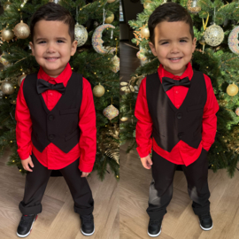 Boys christmas outfit - rood