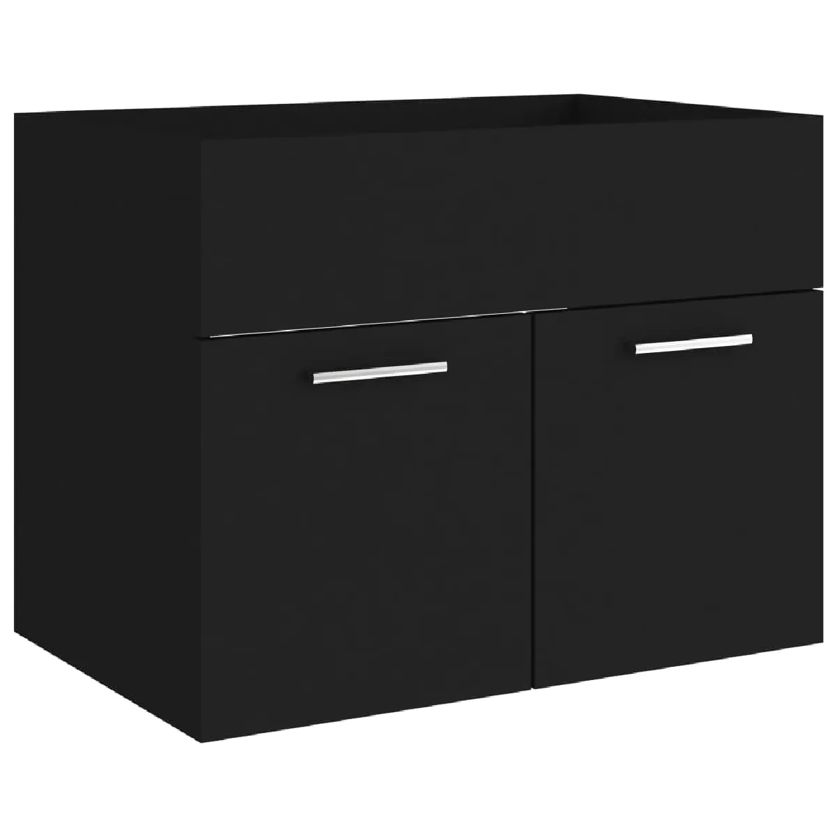 VIDAXL Armoire Évier - Noir 60 cm