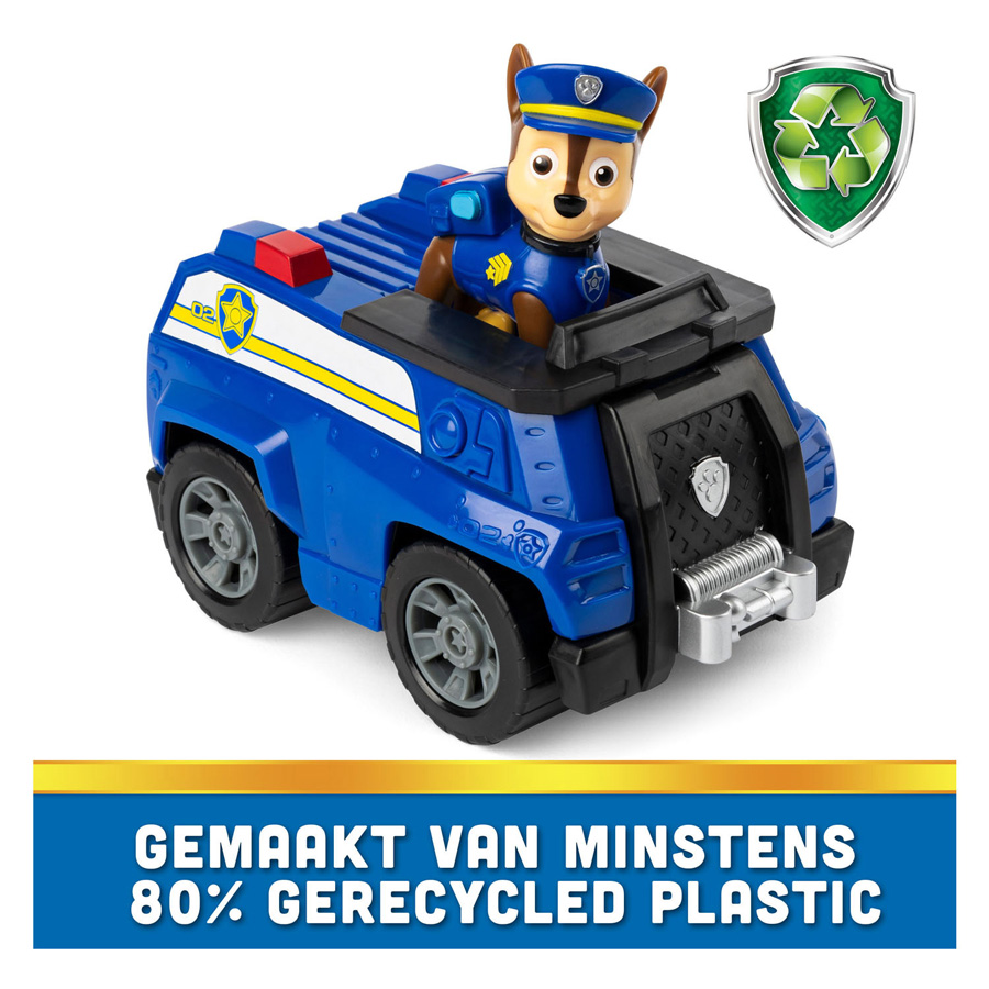 PAW Patrol Voertuig met Speelfiguur - Chase's Patrol Cruiser