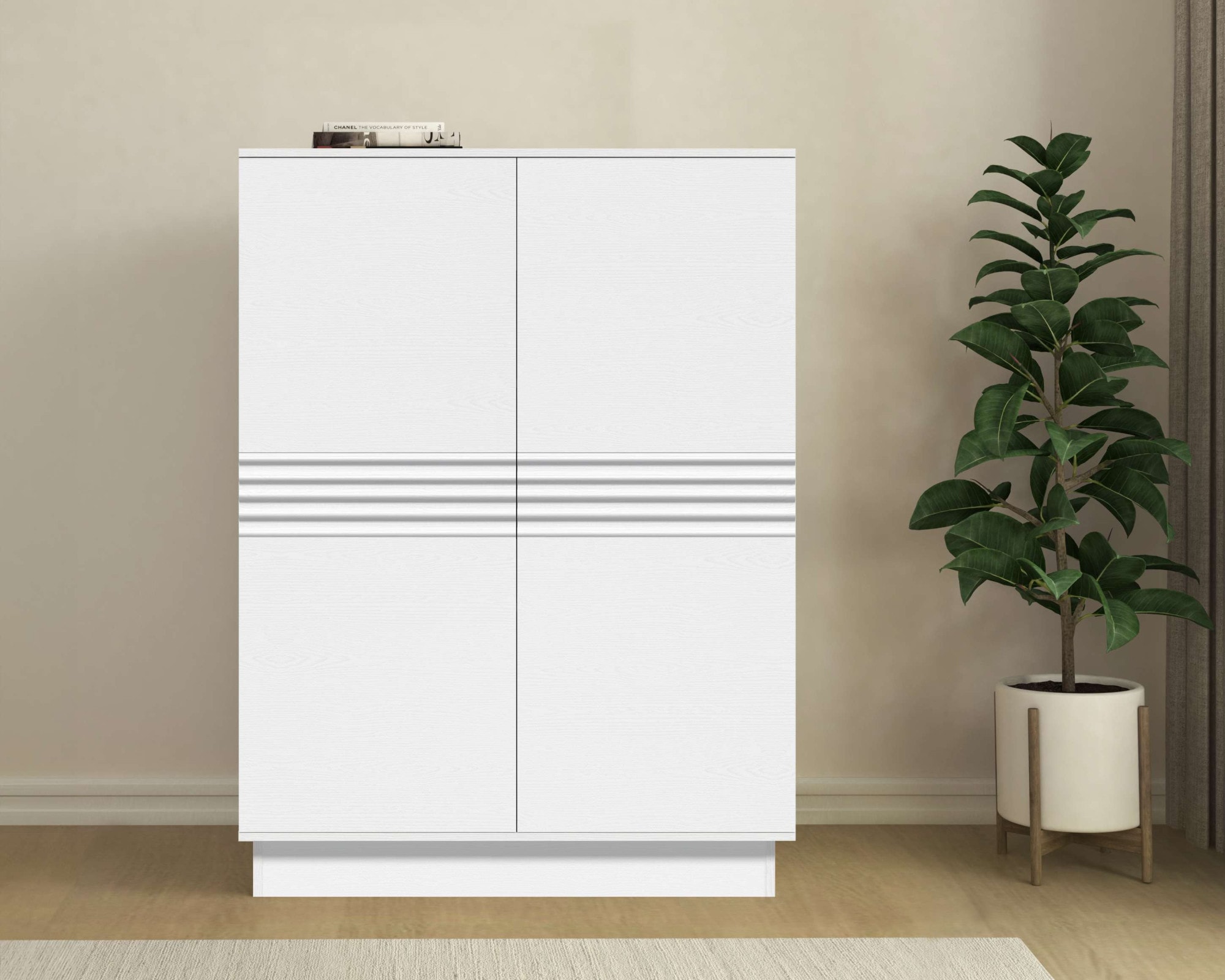 Home affaire Highboard »Angers« Kommode, Midischrank mit Push-to-open, 2 Einlegeböden, Breite 90 cm