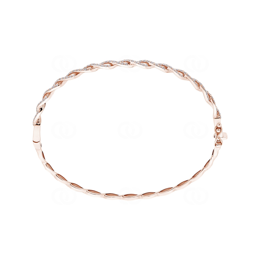 0.61 Karat Diamantarmreif 750/18 K Roségold