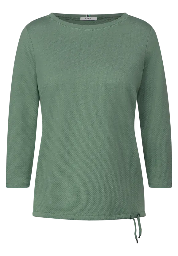 Struktur 3/4 Shirt - raw salvia green