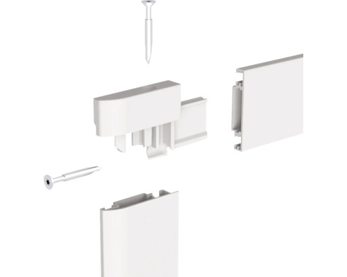 Hordeur aluminium XL schroefmontage wit 120x240 cm
