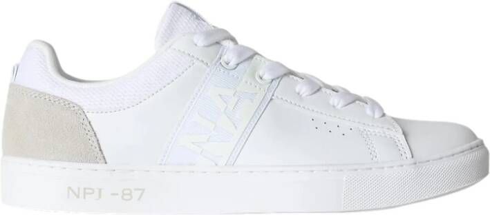 Napapijri Sportieve Veterschoenen Wit Contrast Logo White Dames