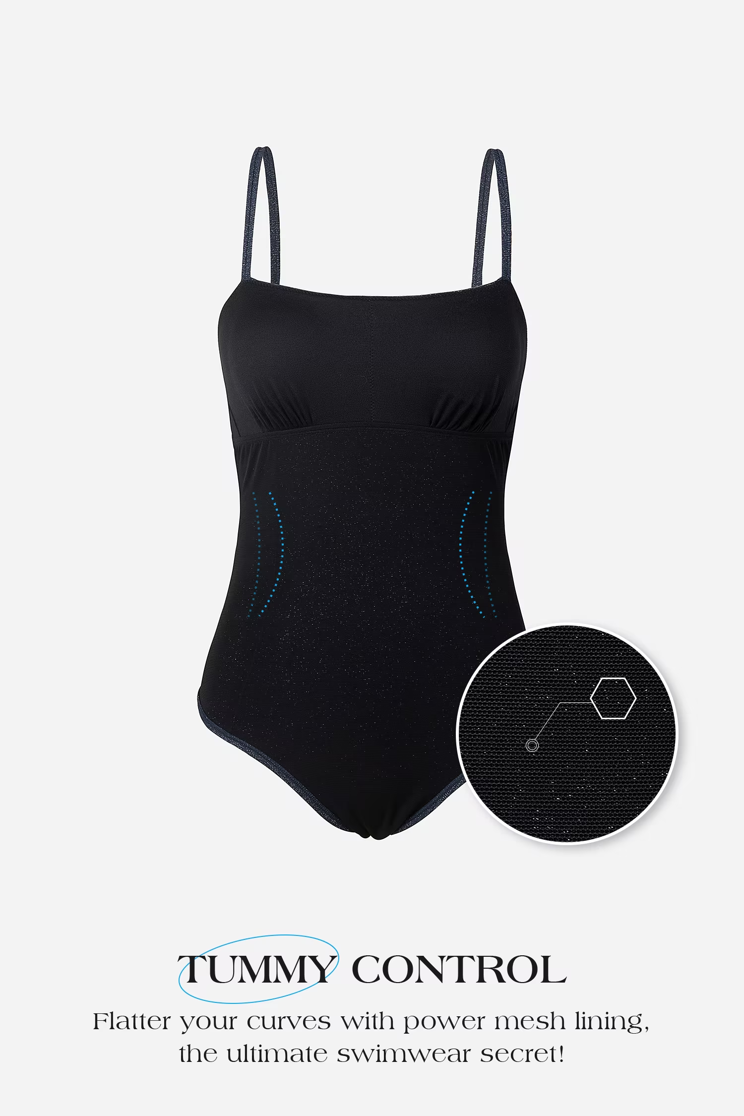 Maillot de bain une pièce ventre plat en faux denim