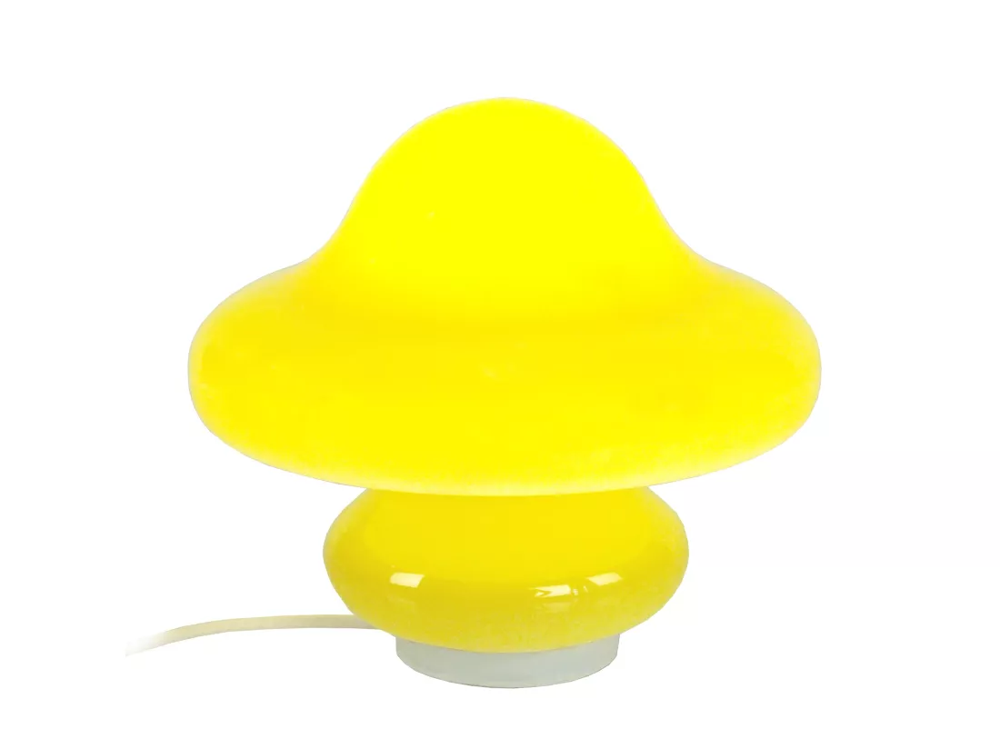 STRUMPF - Lampe de chevet champignon verre jaune
