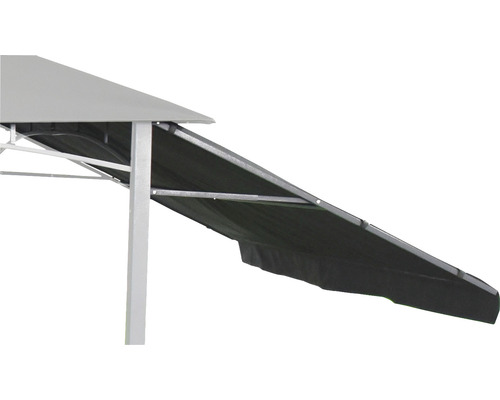 Paviljoen met opklapbare zijpanelen, 3 x 3 m, polyester, antraciet