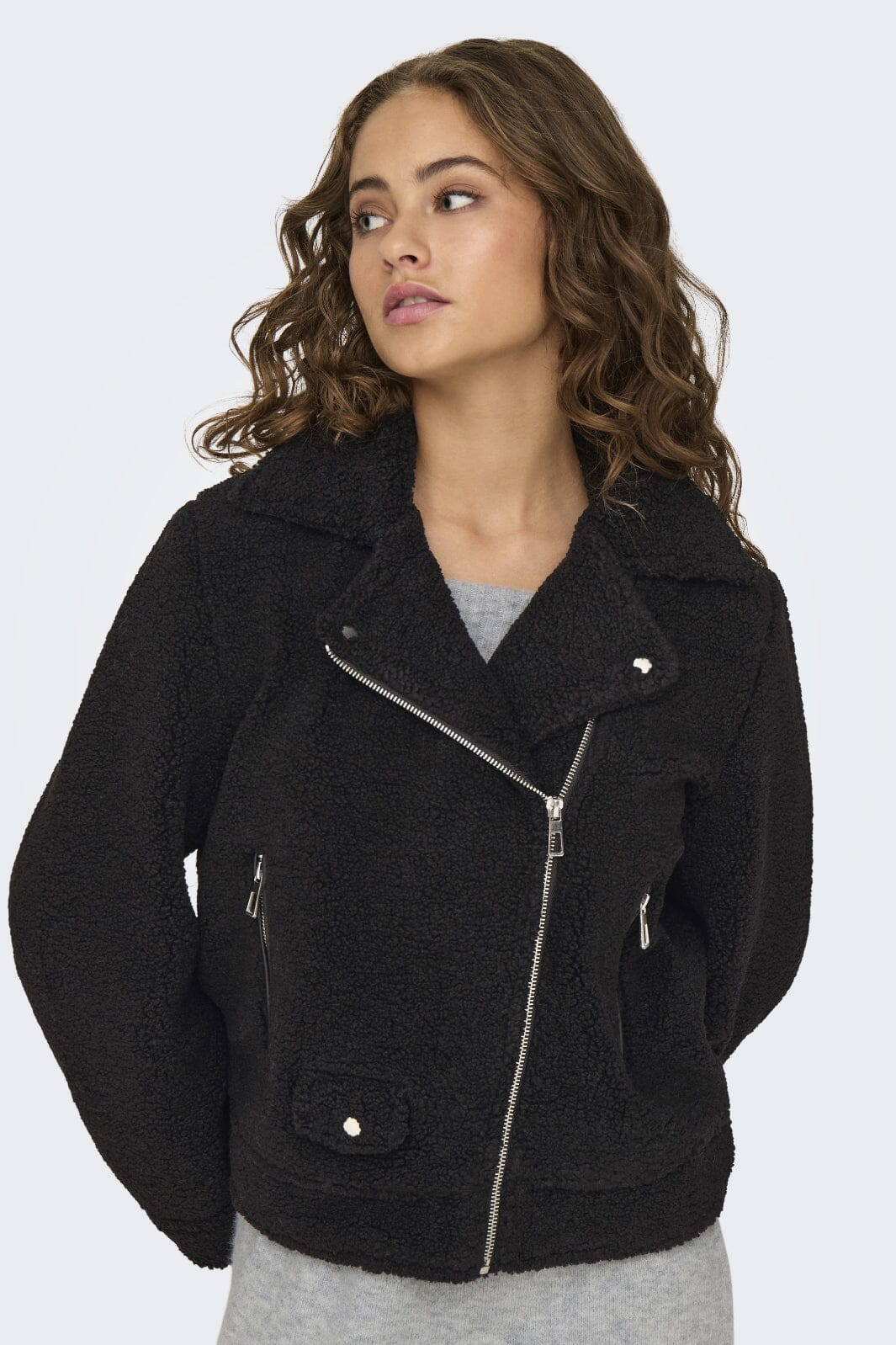Only Onlrio Teddy Biker Jacket Cc 4577746 black