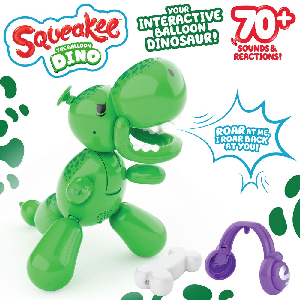 Squeakee, der interaktive Ballon-Dino