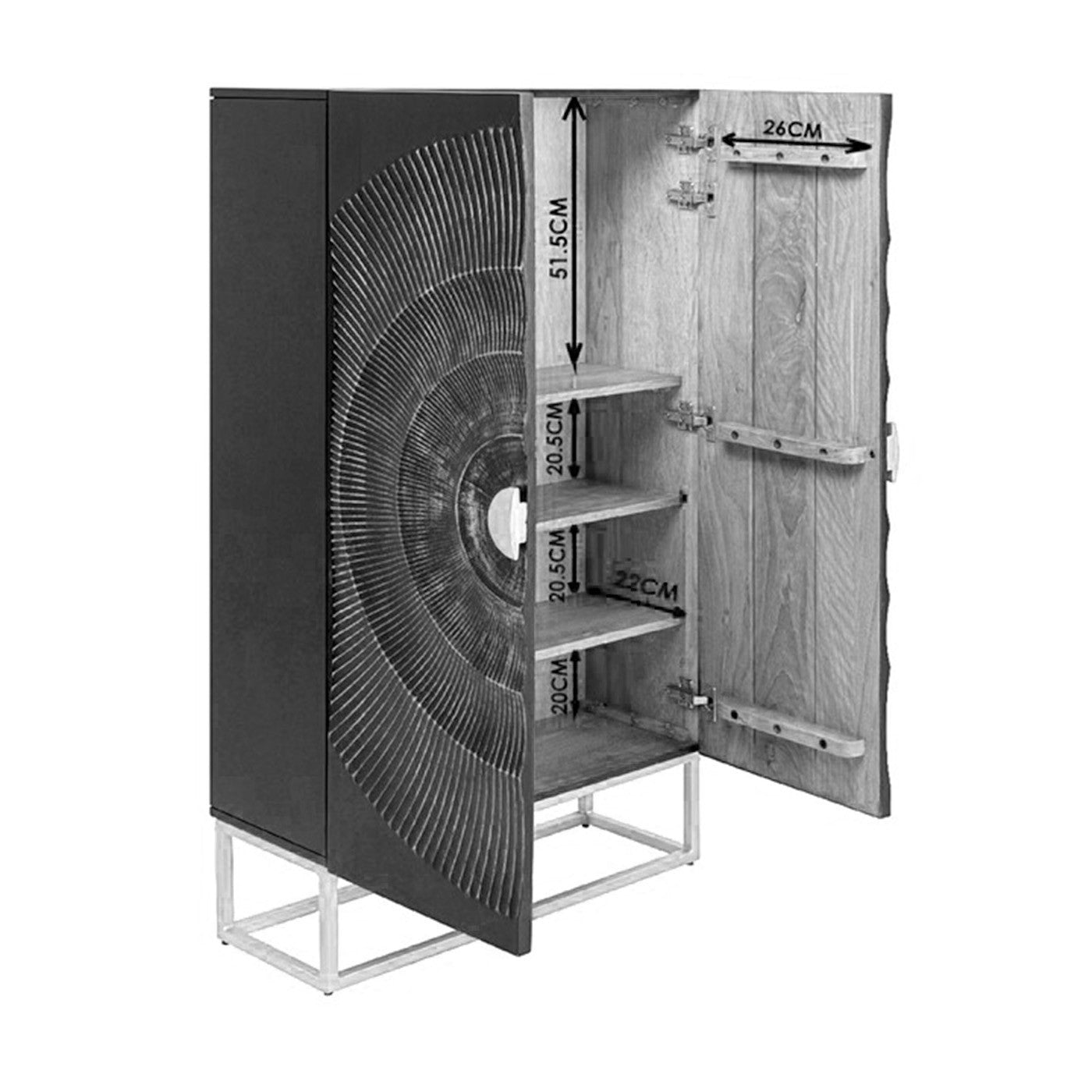 Kare Design Madeira Bright 2-Deurs Kast - Bruin