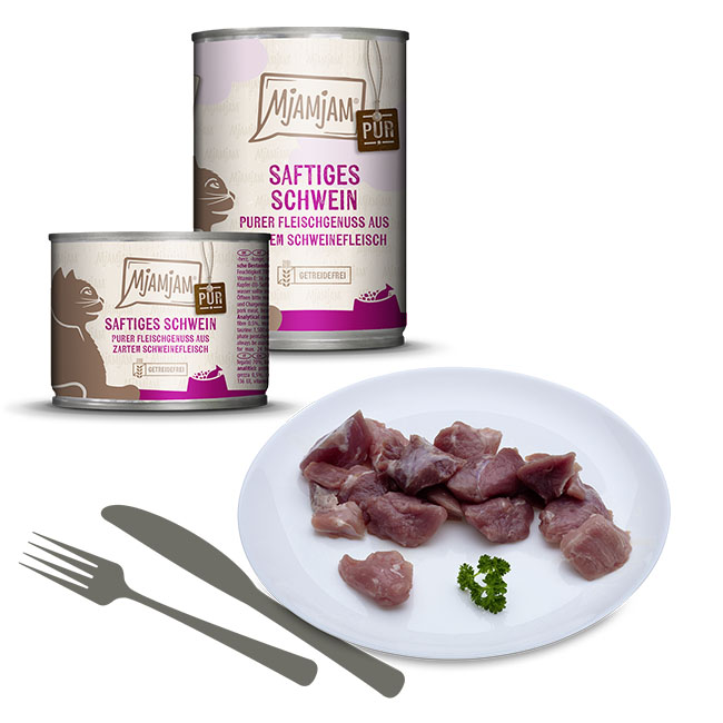 Purer Fleischgenuss - saftiges Schwein pur