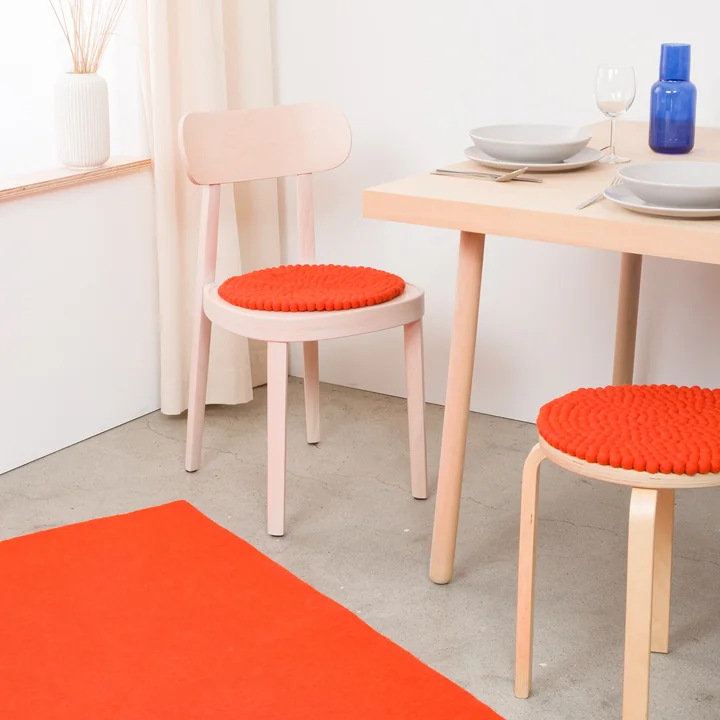 myfelt - Mats Sitzauflage Ø 36 cm, orangerot
