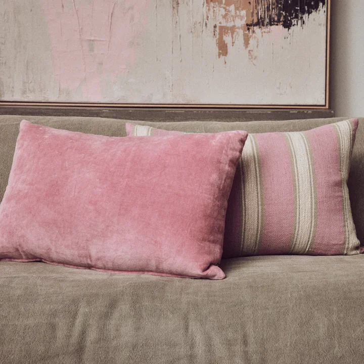 HKliving - Samt-Kissen, 40 x 60 cm, army green