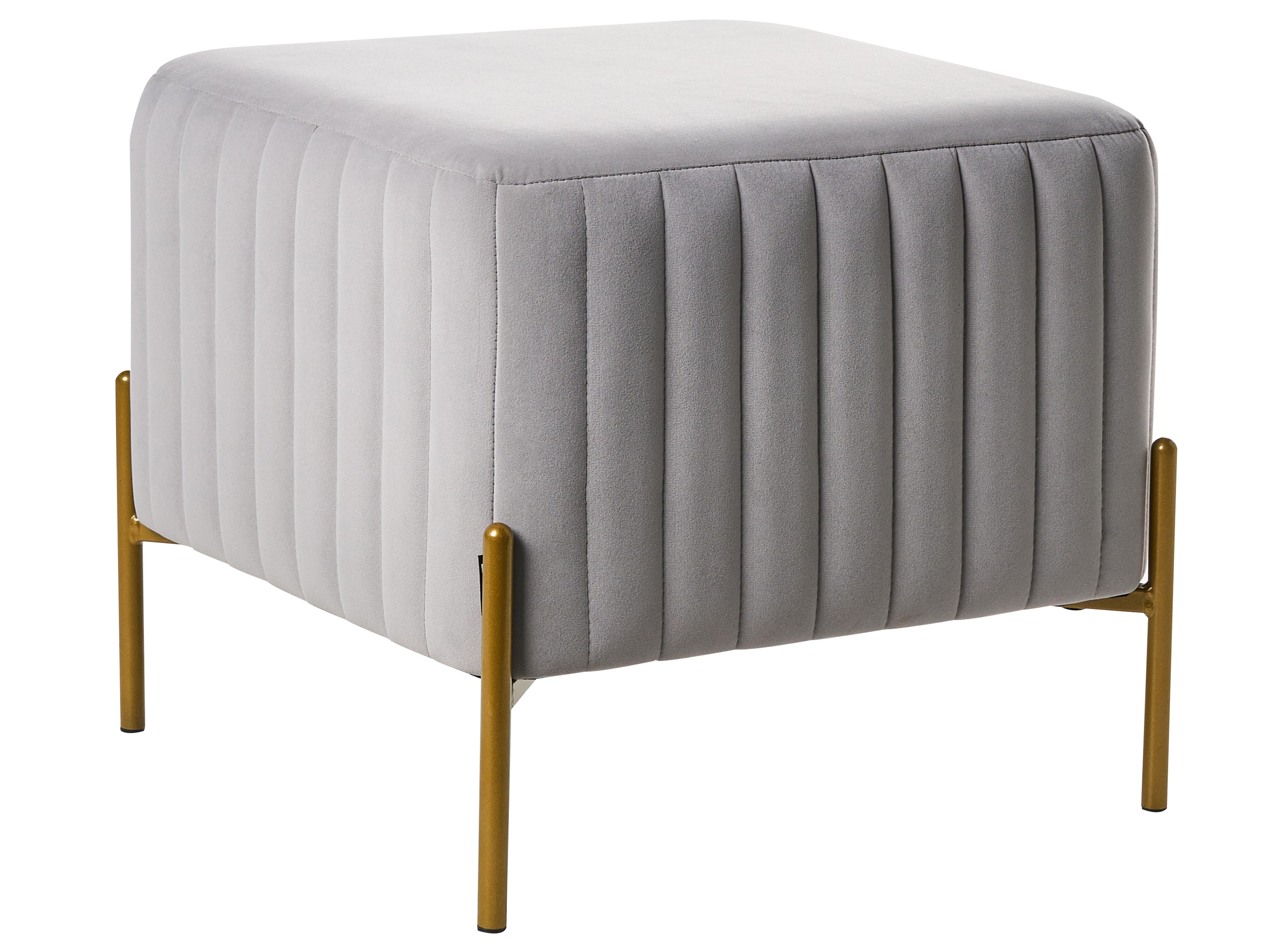 Hocker UTAH Fluweel Grijs