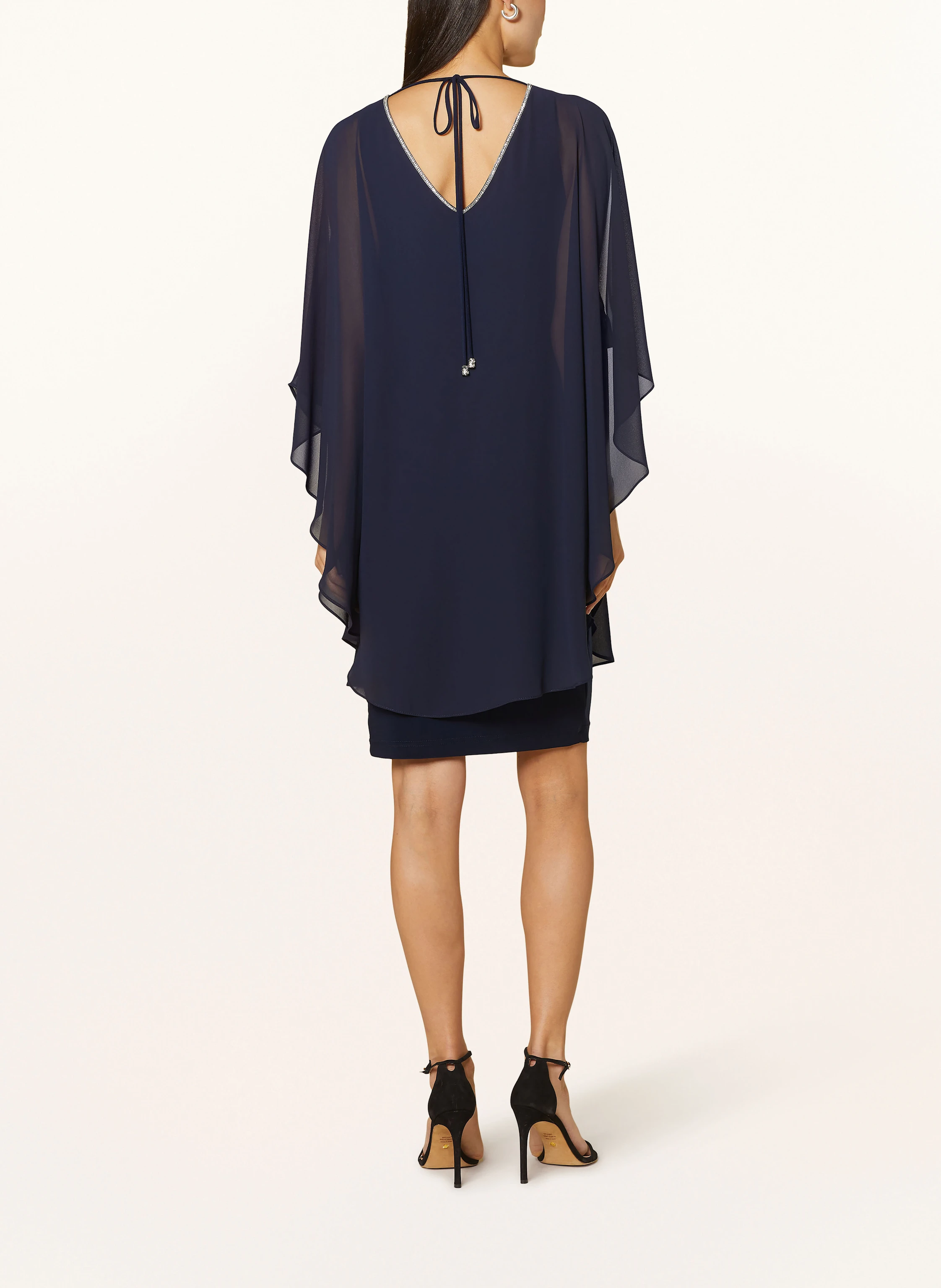 Joseph Ribkoff SIGNATURE Cocktailkleid im Materialmix mit Schmucksteinen