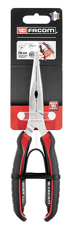 Pince à bec long demi-ronde Facom 185A.20CPEPB 200 mm