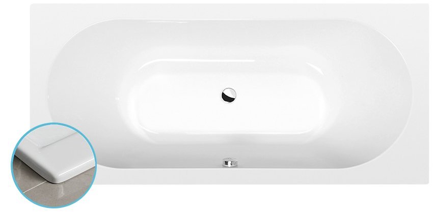 Polysan Viva B Slim ligbad 175x80x47cm wit