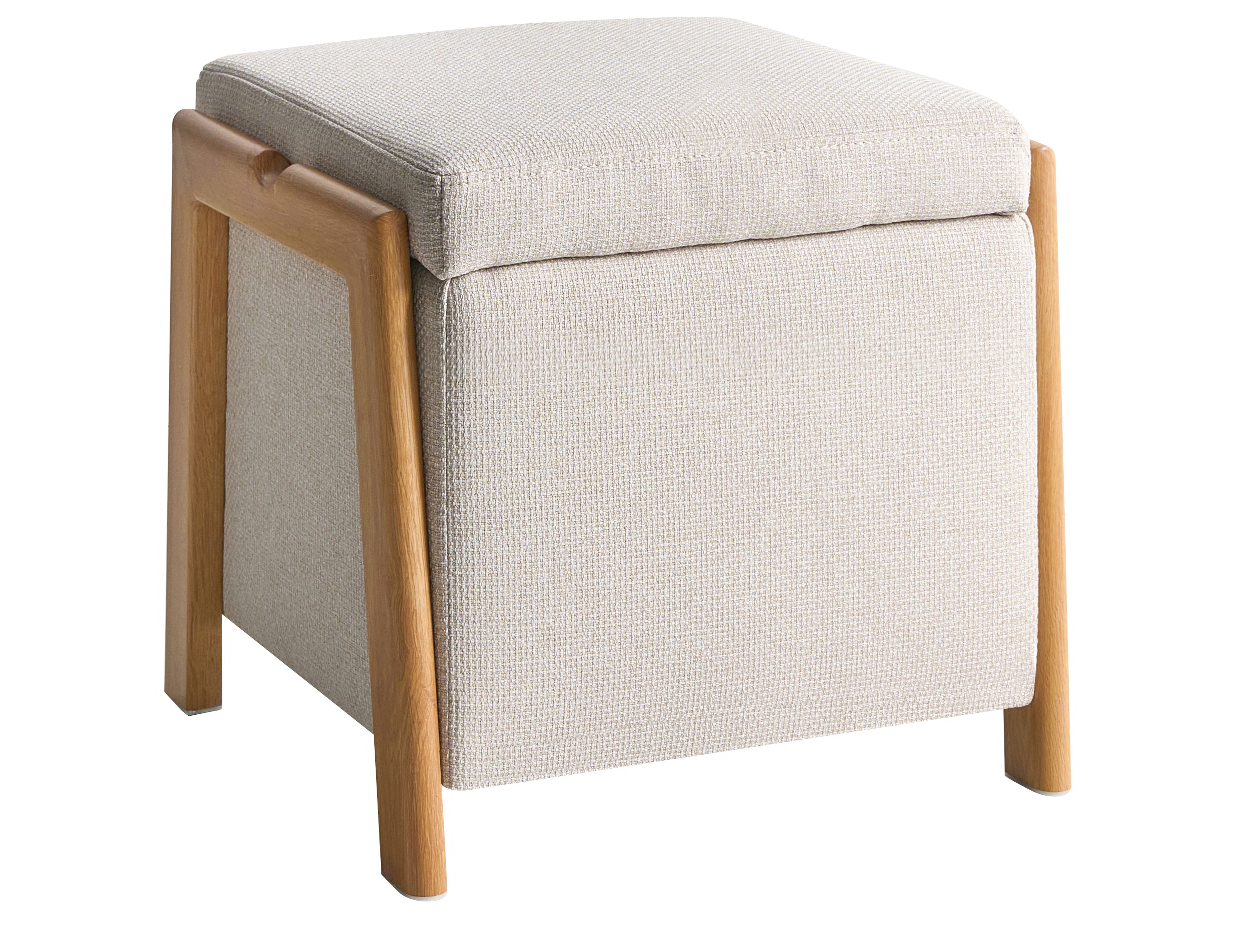 Bankenset 3-zits EDLAND Stof Lichtbeige met poef