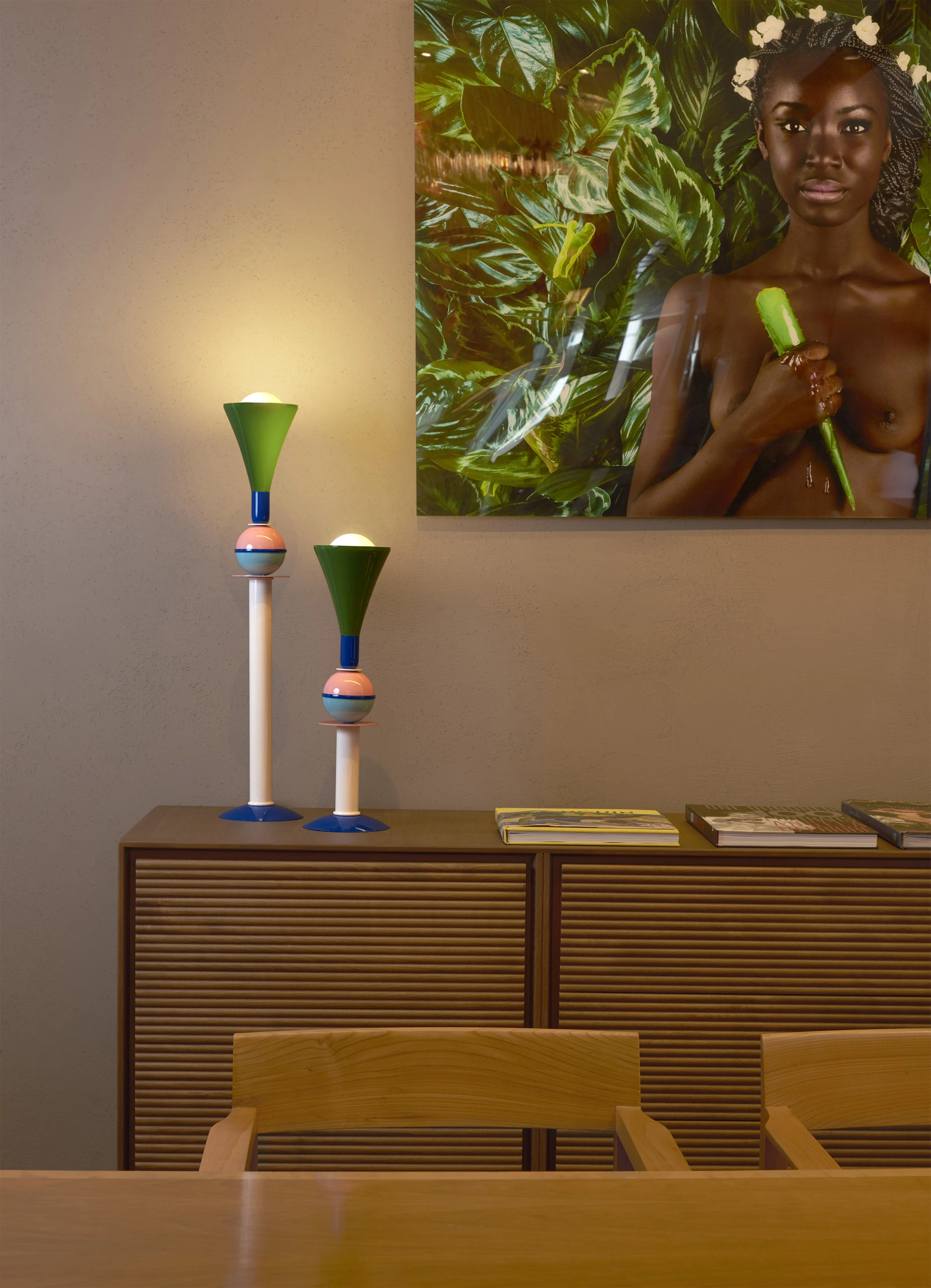 CARMEN - Lampe de table en métal-grand modèle | Multicolore