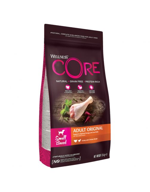 Wellness Core Grain Free Dog Small Breed 1.5 kg - Hondenvoer