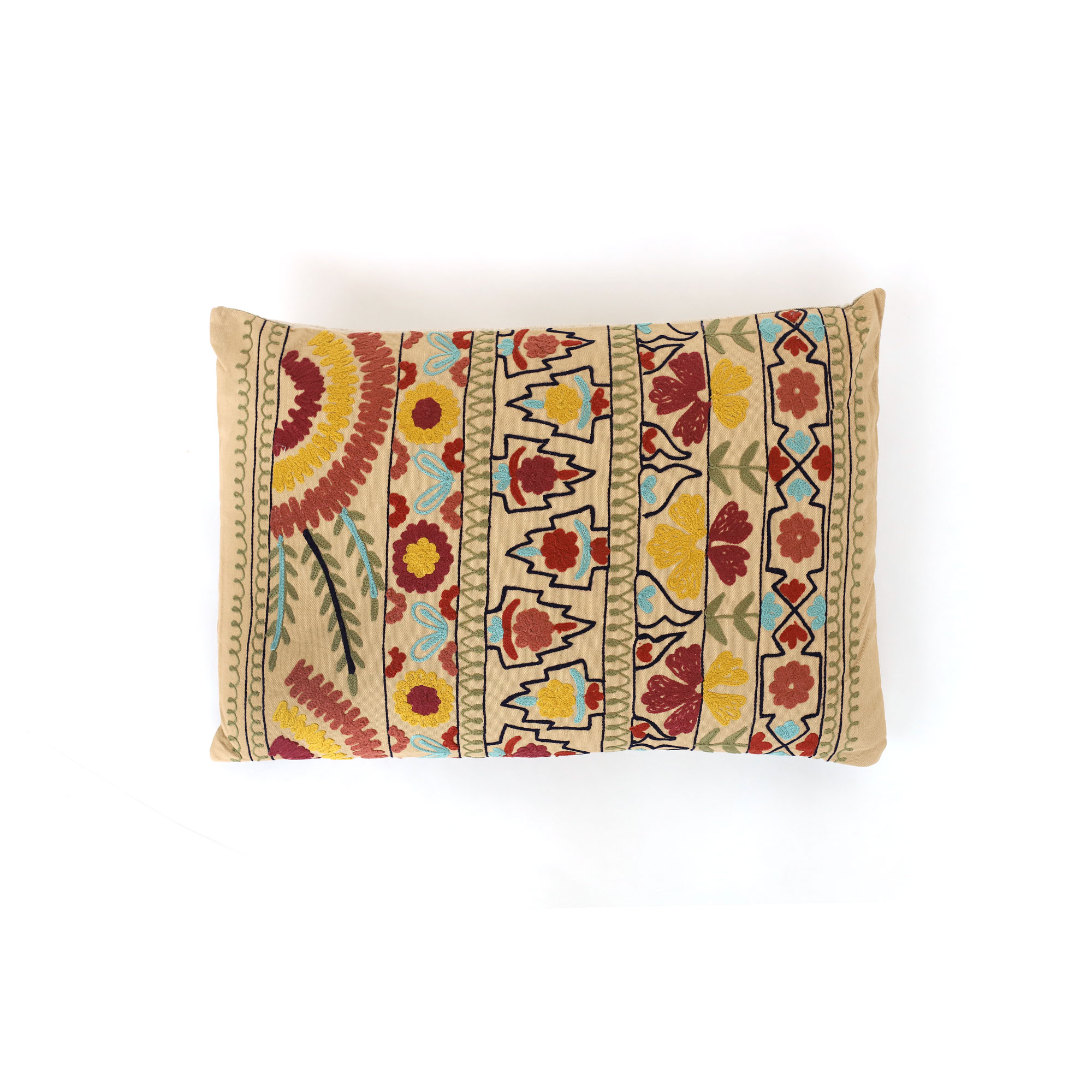 Kissen 'Kaviy', beige-multicolor, B 60 cm, H 40 cm von fischer's lagerhaus
