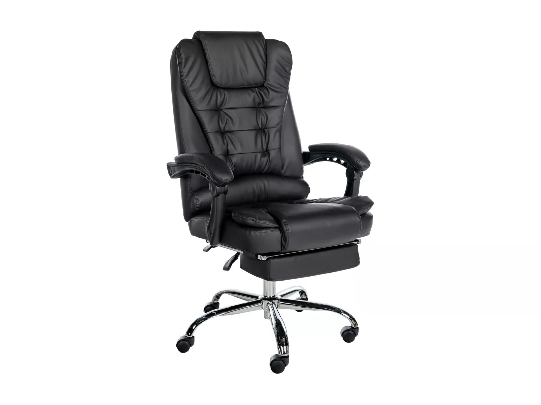 Chaise de bureau - Similicuir - Noir - Oxygen