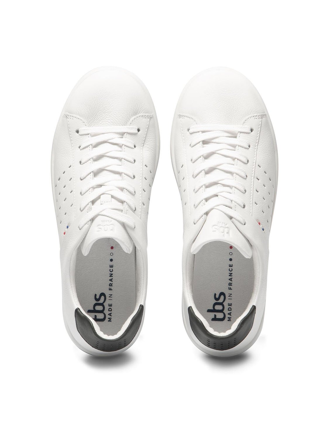 Baskets Homme Confort Dessus Cuir Blanc
