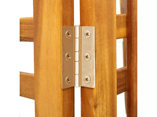 Cloison de séparation 4 panneaux 161x2x170 cm Bois d'acacia