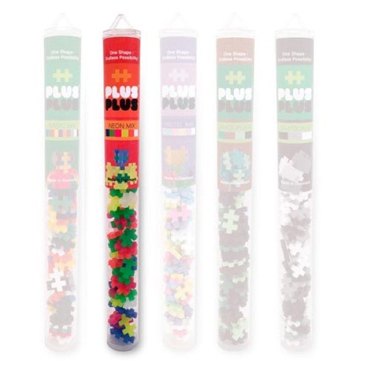 Tube Mini 100 pièces néon Mix Plus Plus