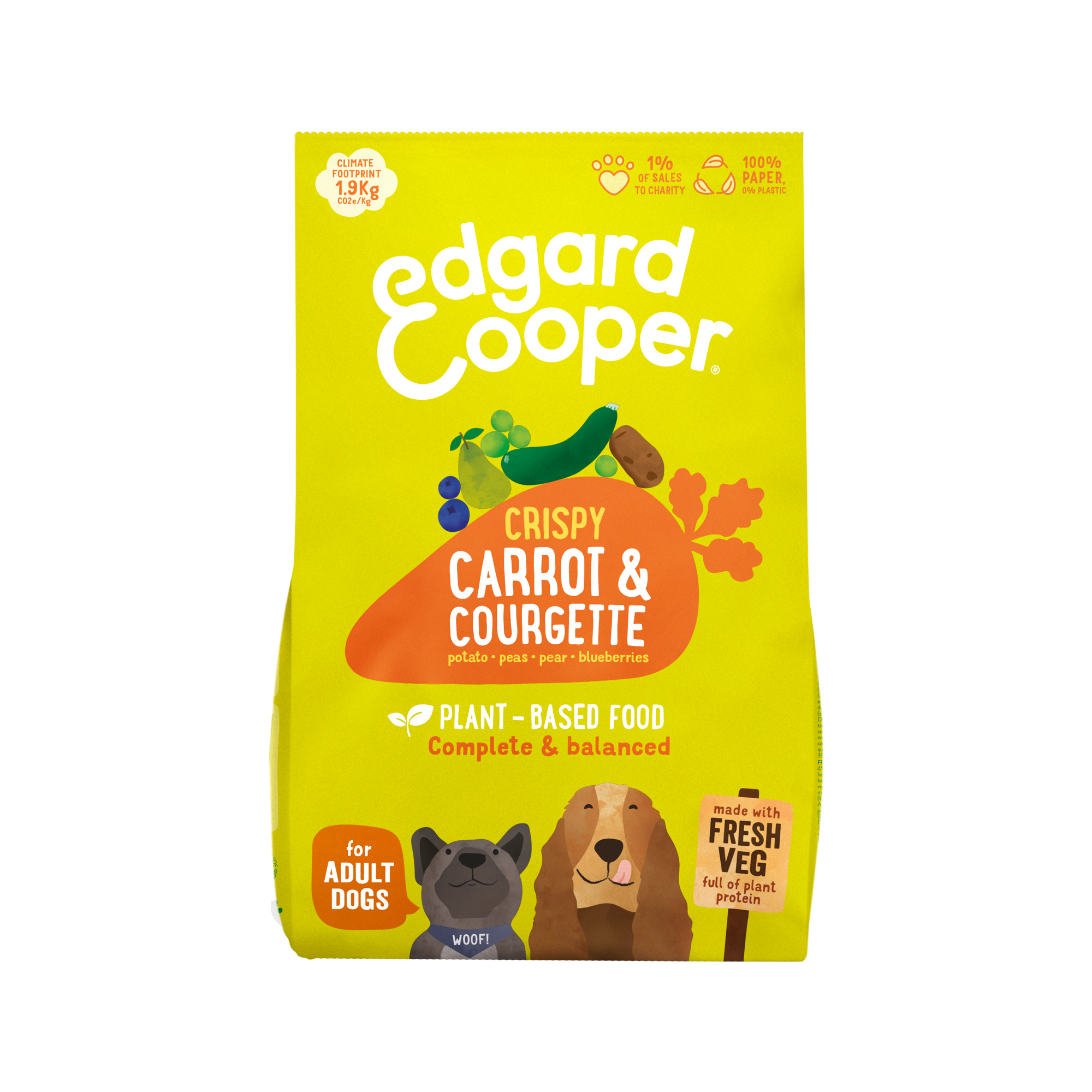 Edgard & Cooper Adult Plant Based Hondenvoer - Wortel & Courgette