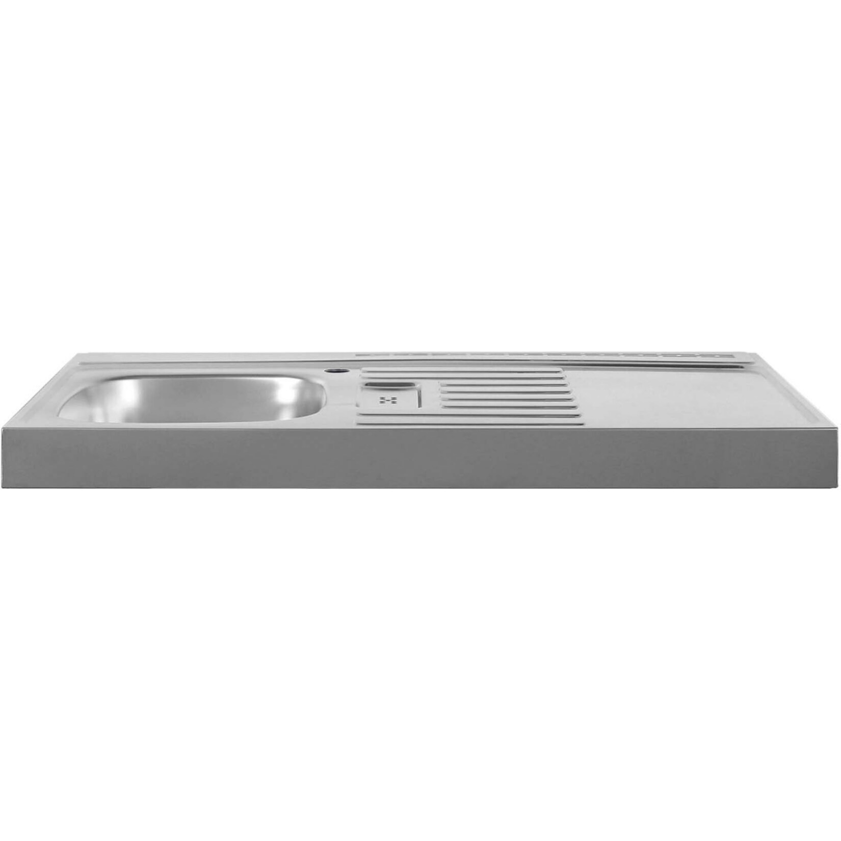 Stengel Küchen Kitchenline MKB 100 weiß - ohne Kochfeld rechts, Becken links