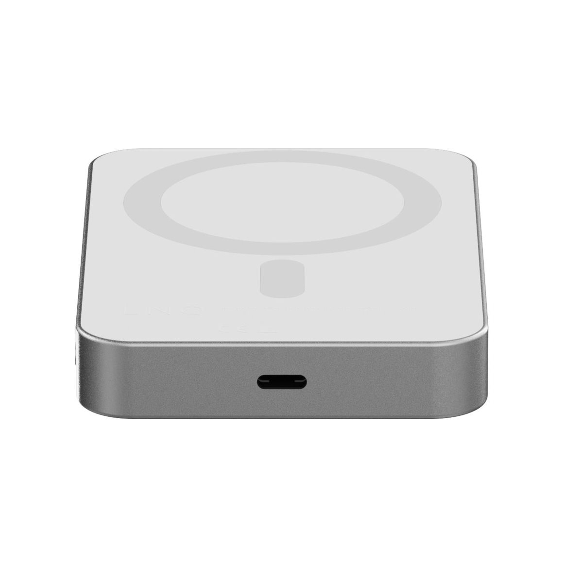 (20W) 10000mAh Magnetische MagSafe Powerbank USB C Ladegerät Qi2 Wireless Charger Power Delivery aus Recycelten Materialien (LQWP102) - Silber