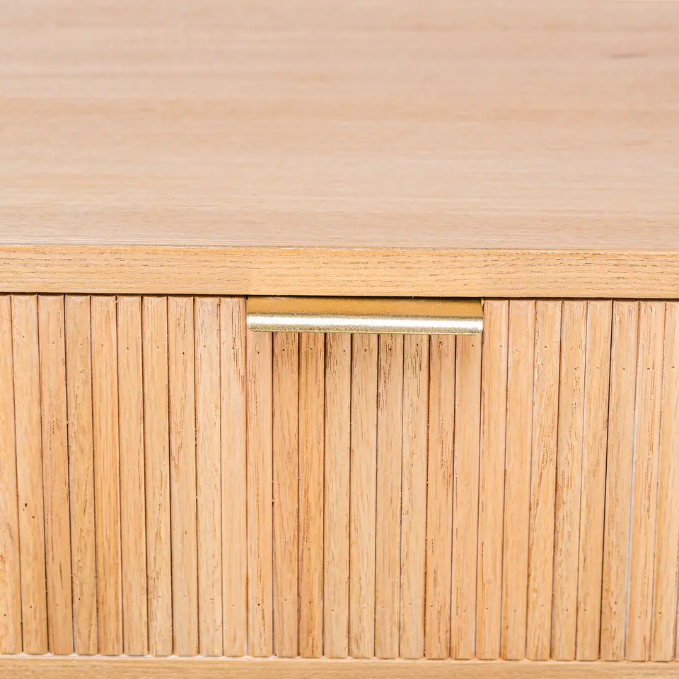 Nachtkastje met 1 lade van natuurlijk hout