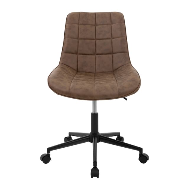 ML-Design kontorstol, brun, kunstlæder, højdejusterbar