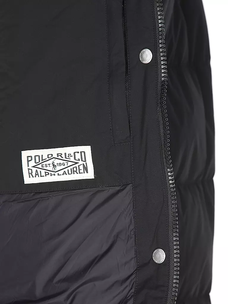 POLO RALPH LAUREN Daunensteppmantel schwarz