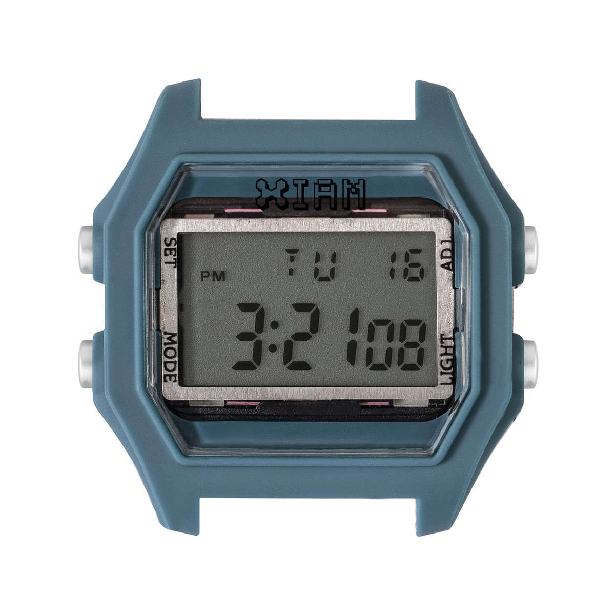 Boîte de montre IAM large polycarbonate bleu