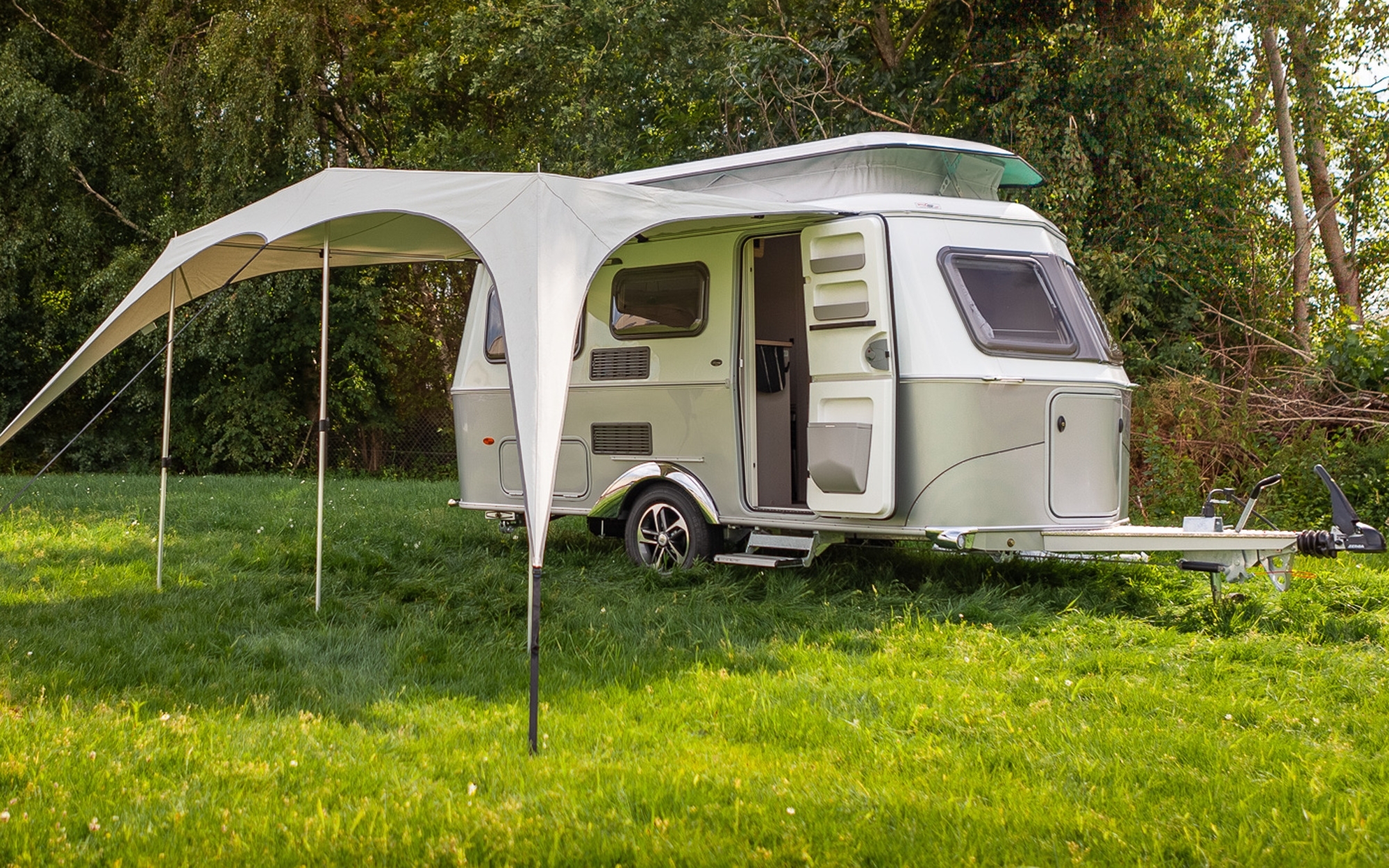 Campooz Travelling Sonnensegel inkl. Gestänge für Campervans Länge 240 Grau