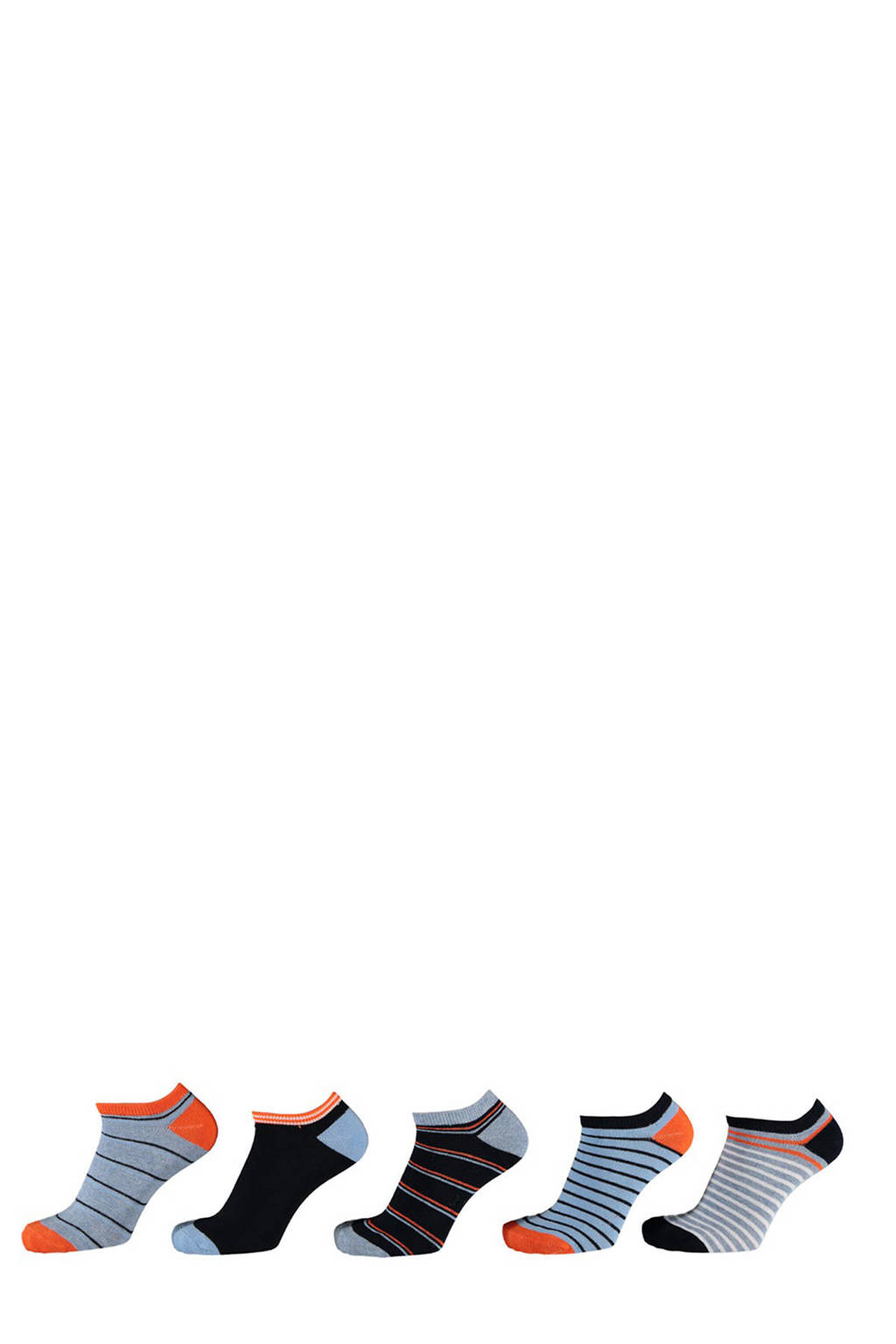 Apollo gestreepte sneakersokken - set van 10 multi
