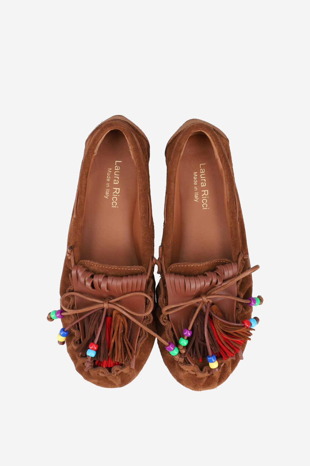 Fringes suede ballerinas