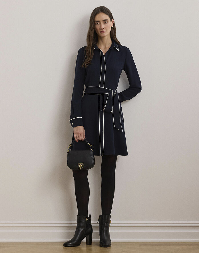 Lauren Ralph Lauren TRIPLE GGT-DRESS Lauren navy/mascarpone cream