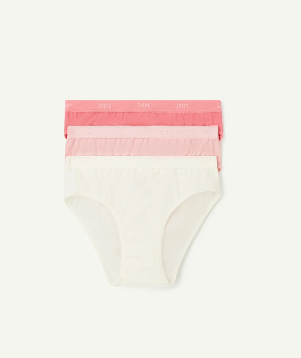 DIMLOT DE 3 CULOTTES LES POCKETS ROSES ET NACRE