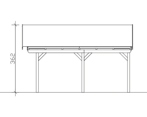SKAN Holz dubbele carport Fichtelberg 618 x 566 cm wit