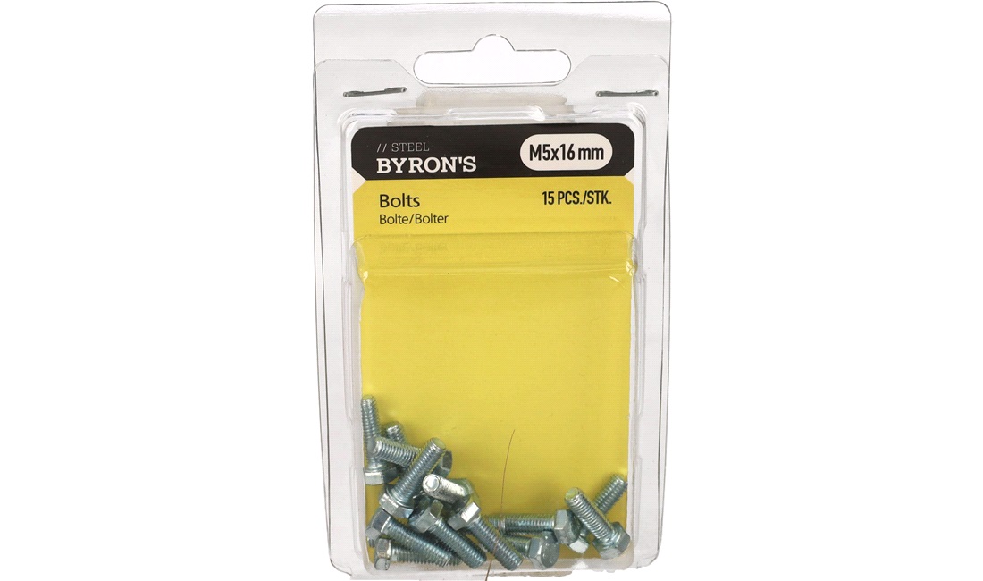 Bolte M5x16 mm - 15 stk.