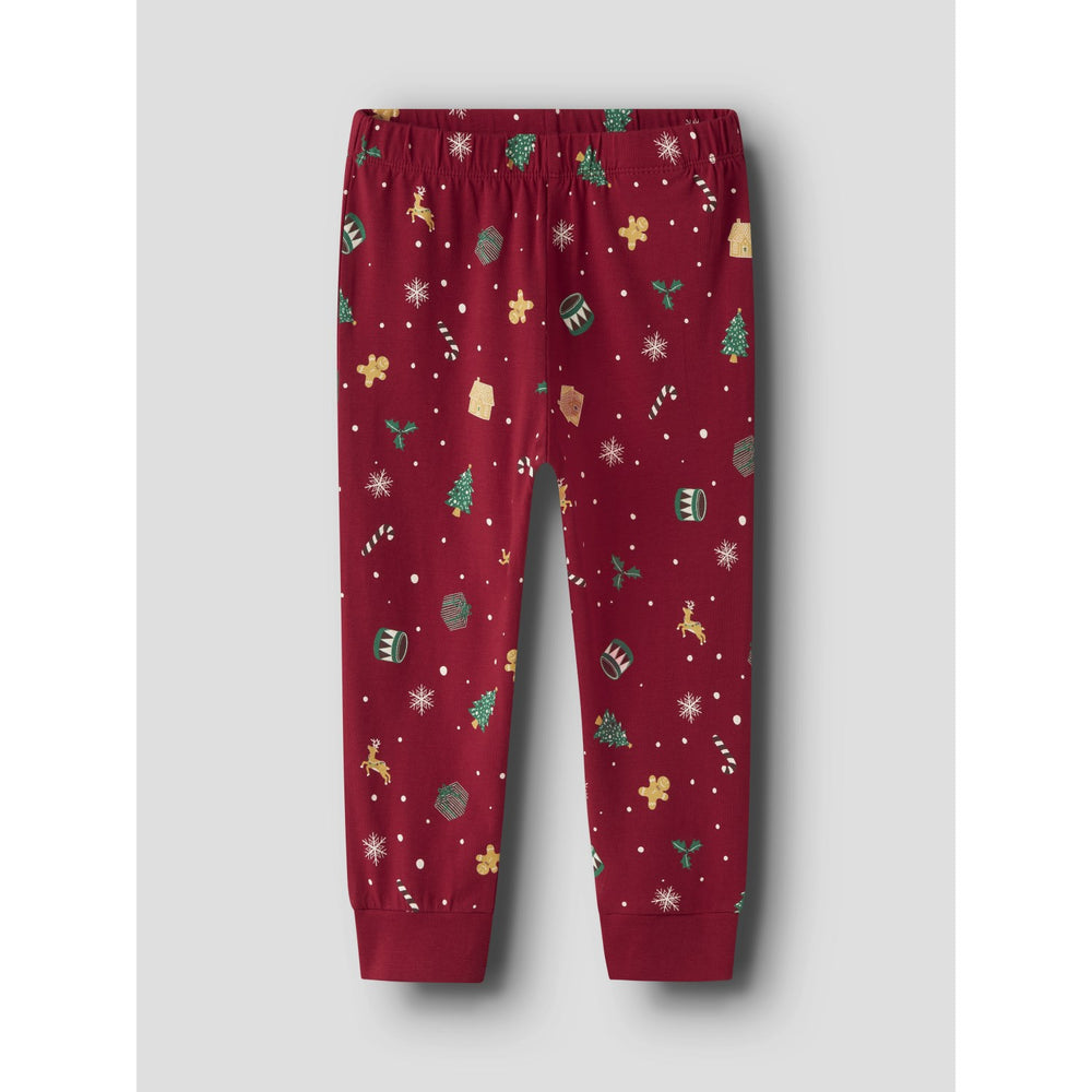 Køb Name It Jule Nattøj sæt Jester Red Xmas AOP