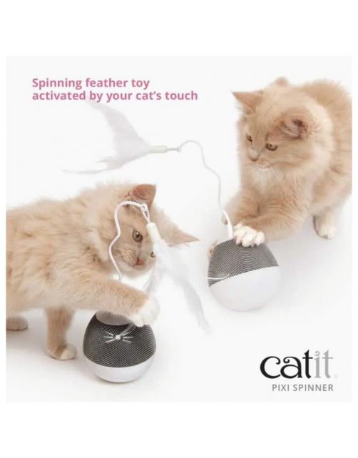 Catit Pixi Spinner - Kattenspeelgoed - Wit Blauw
