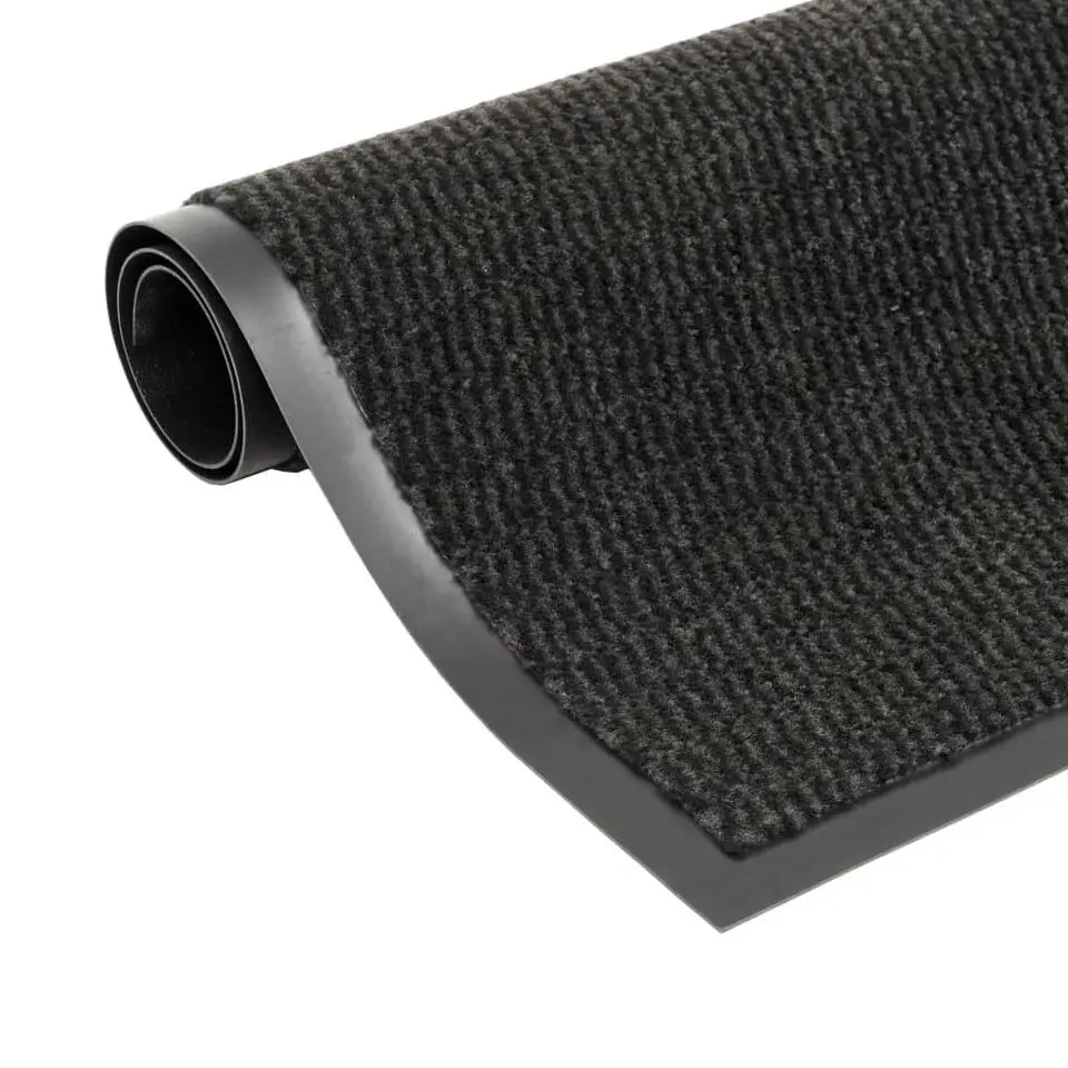 vidaXL - Deurmat - Zwart - Stof - 120 x 180 cm - 2 stuks