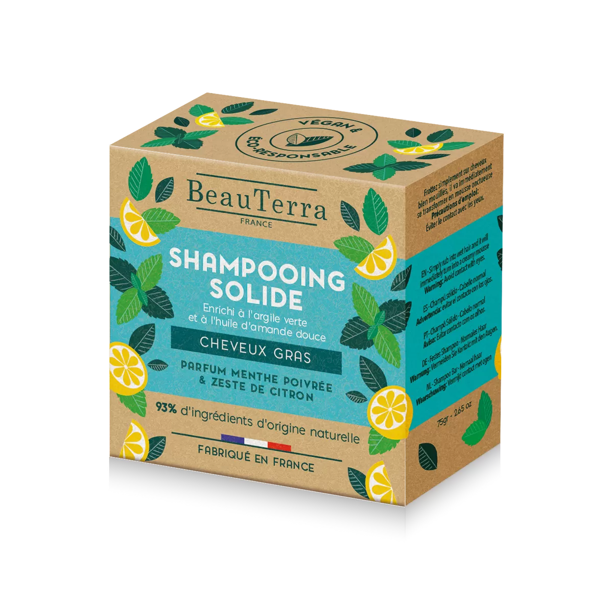 BeauTerra Shampoo Bar Oily Hair - 75 gr.