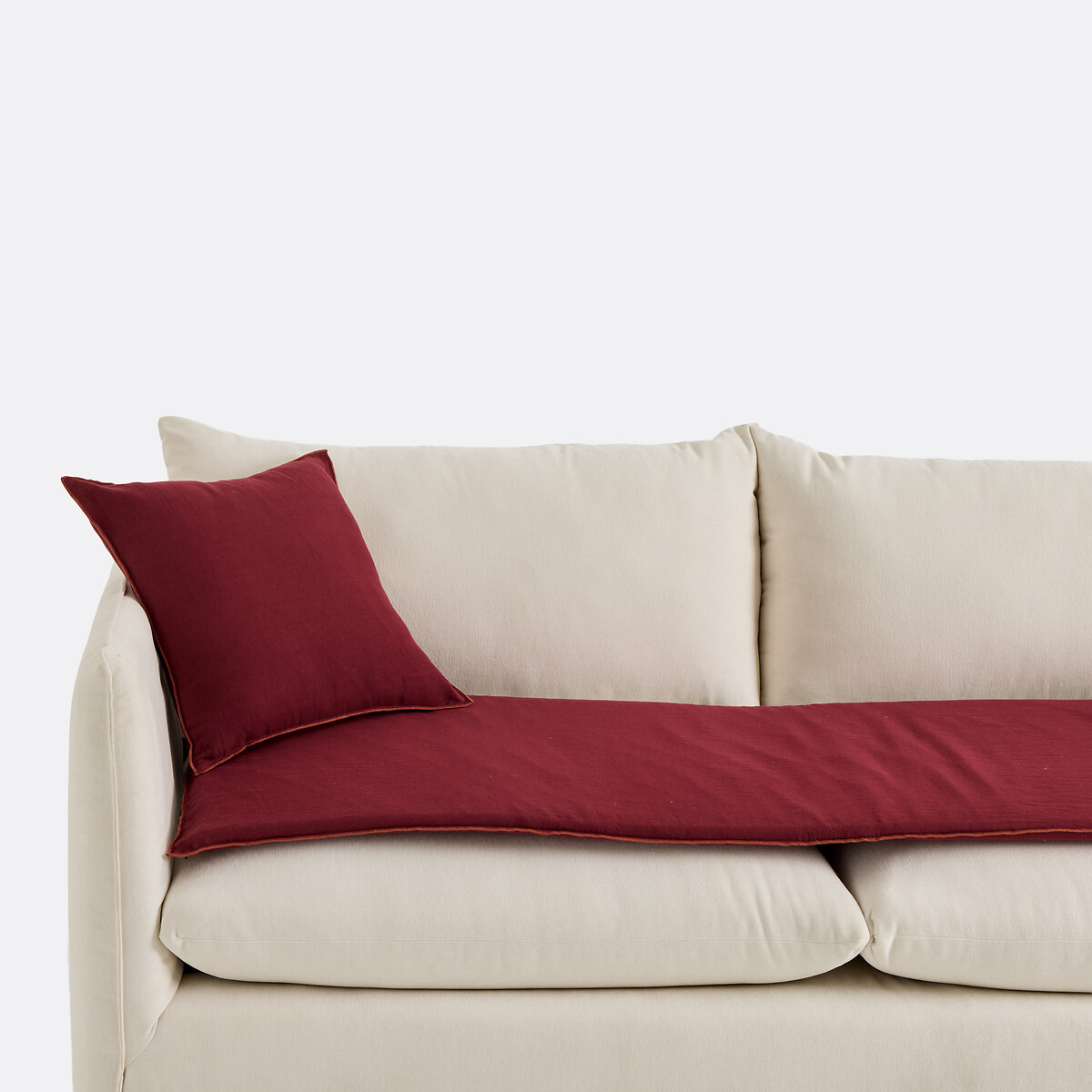 LA REDOUTE INTERIEURS<br>Colchão de assento em linho/algodão, Warna